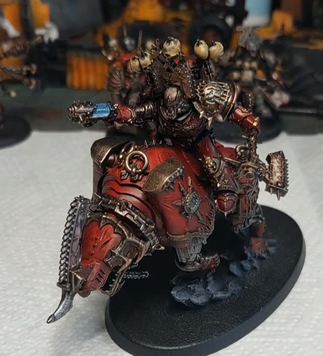 Warhammer 40K World Eater Lord on Juggernaut commission painted in New Zealand