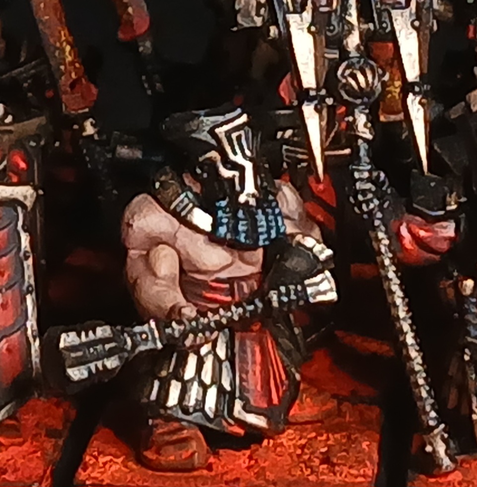 Painted Chaos Dwarf Infernal Ironsworn warrior for Warhammer: The Old World