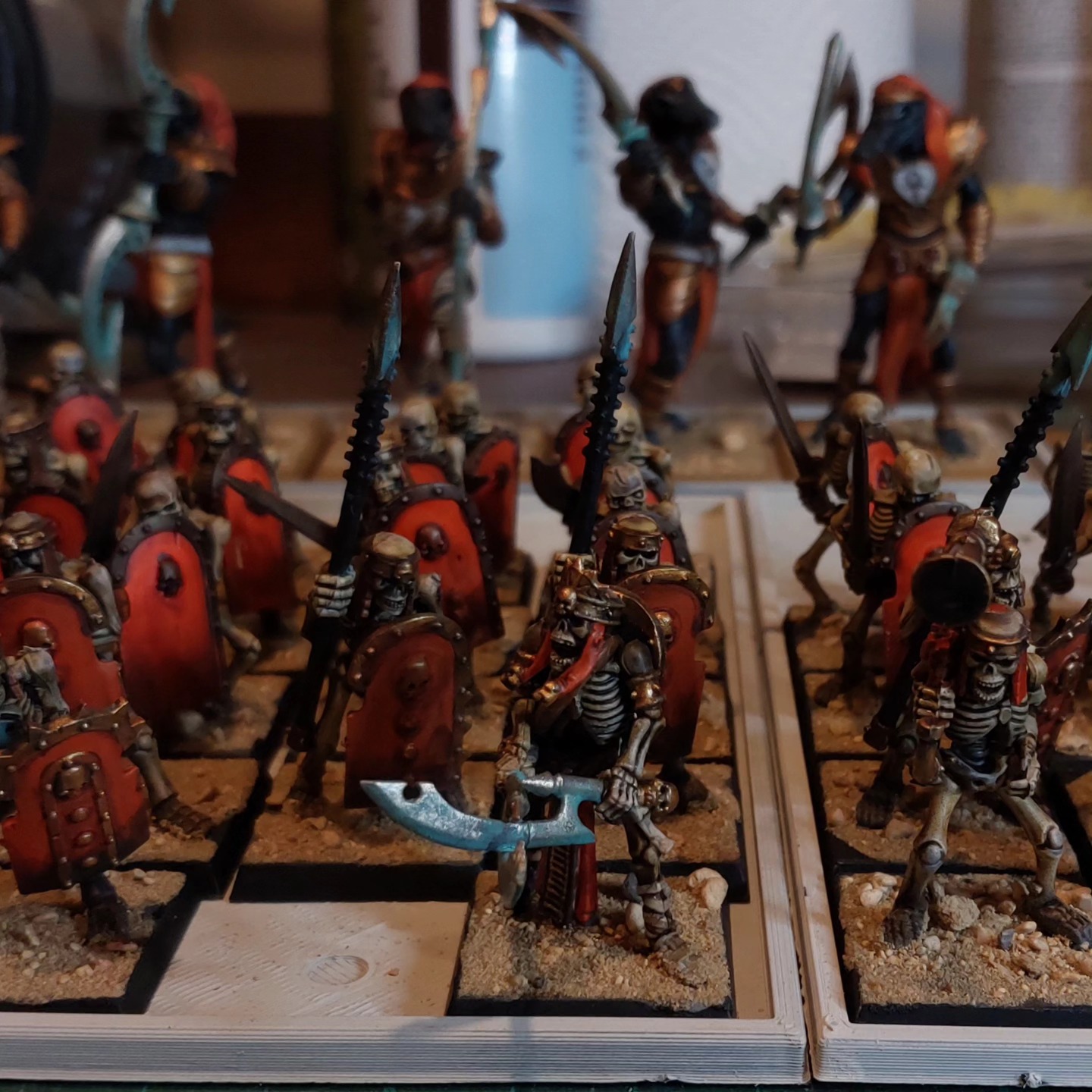 Old World Khemri regiment commission painted in New Zealand
